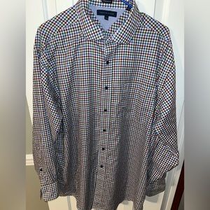 Tommy Hilfiger 17 1/2 plaid dress shirt